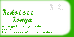 nikolett konya business card