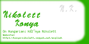 nikolett konya business card